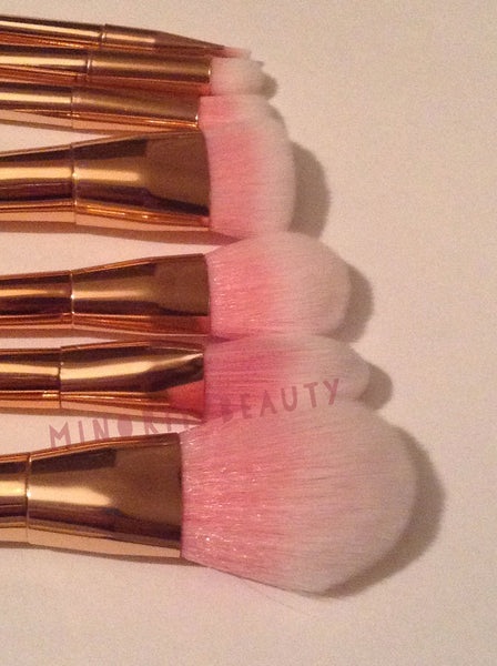 7 Pieces Rose Gold Makeup Brushes, Brushes set  - MinorityBeauty