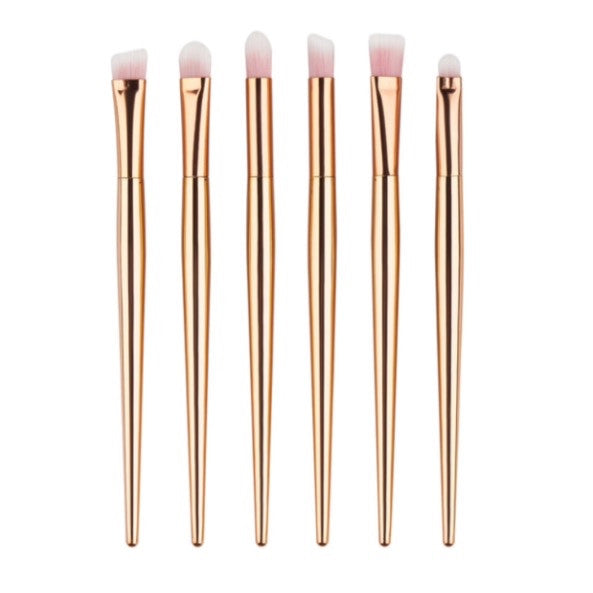 6 Pieces Rose Gold Eyes Only Makeup Brushes, Brushes set  - MinorityBeauty