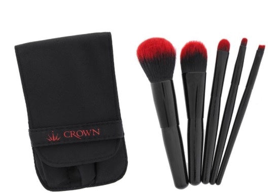 5 Pieces Travel Brushes by Crown Brushes, Brushes set  - MinorityBeauty